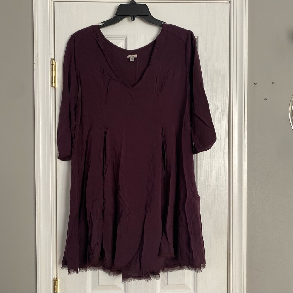 Urban Outfitters OU Ecote Willow Floaty Mini Dress Plum Purple Medium Flowy